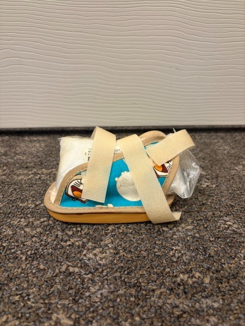 Pediatric Rocker Bottom Post-Op Shoe Walking Brace Orthopedic Sandal Child Size