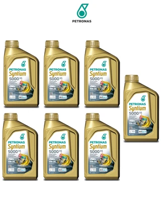 7 Litri Olio Petronas Syntium 5000 Xs 5W30 Syntethic C2 C3 FCA 955535-S3 NUOVO