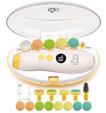 Rechargeable 22 in 1 Baby Nail Trimmer, Usage Labeled Case, 13 Extra Replacem...