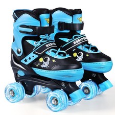 4 Size Adjustable Kids Roller Skates for Girls Boys, Beginner Toddler Skates ...