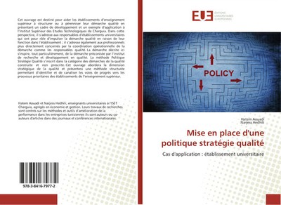 Hatem Aouadi (u. a.) | Mise en place d'une politique stratégie qualité | Buch