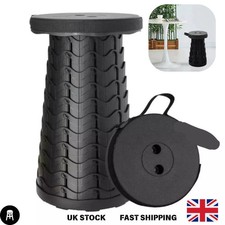 Folding Stool Portable Telescoping Seat Camping Retractable Adjustable Outdoor