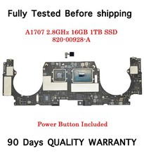 2.8GHz i7 16GB 1TB SSD Logic Board 820-00928-A for MacBook Pro 15" A1707 2017