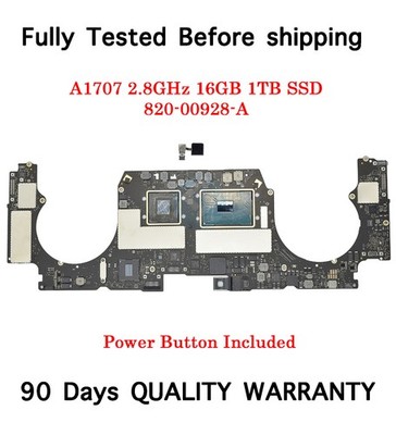 2.8GHz i7 16GB  1TB SSD Logic Board 820-00928-A for MacBook Pro 15'' A1707 2017