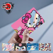 Hello Kitty Kuromi Holographic Laser Card Skin Cover Sticker Debit Credit Bank