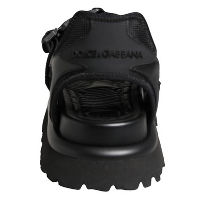 Dolce & Gabbana Black Ruching Detail Flats Men Sandals Men\'s Shoes Dolce&Gabbana Beachwear Slide Sandal (Men) | Nordstrom main image 2