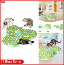 Interactive Cat Toy Hide Seek Feather Mouse Sound Motion Activated USB