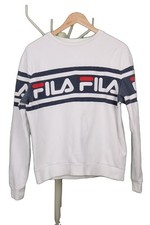 Fila Jumper White Cotton PullOver Medium M 38-40 in