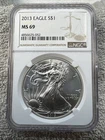 2013 Silver Eagle NGC MS 69 Brown Label . No Reserve!!!”””