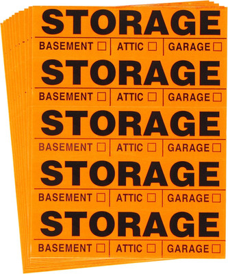 Color Coded Moving Box Labels 50 Pack (Storage)