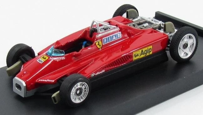 1/43 BRUMM FERRARI F1  126C2 N 27 2nd SAN MARINO IMOLA GP 1982 GILLES VILLENEUVE - Immagine 2 di 2