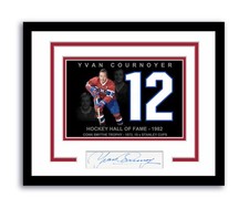 Yvan Cournoyer Autograph Signed 11x14 Framed Photo Montreal Canadiens ACOA