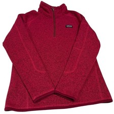 Patagonia Kids Better Sweater 1/4 Zip Fleece Pullover Pink Marl Size M 10