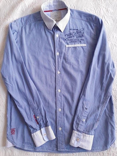 Men Pepe Jeans Shirt White Cotton 38 / M / 46 #C670