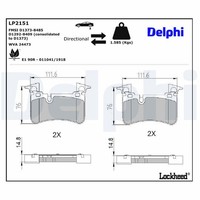 Bremsbelagsatz Scheibenbremse Delphi LP2151 FüR C204 SL Mercedes R230 C219 W212