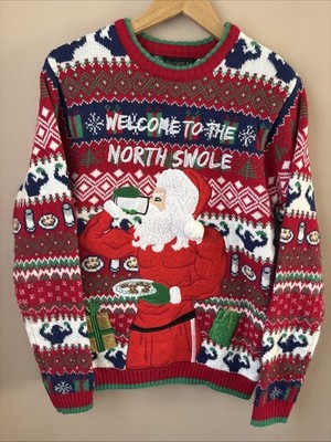 Blizzard Bay Ugly Christmas Sweater S Swole Santa Welcome North
