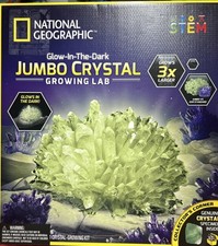 National Geographic Jumbo Crystal Growing Kit - Grow Your Own Giant Glow in T...