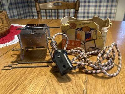 Vintage Angelus-Campfire Bar-B-Q Marshmallow Toaster W/orig Cord, 3 Forks, & Box