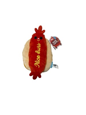 Bark Box FRANK FLIRTER Dog Toy Large ( 50lbs +) Crinkle, Squeak Hot Dog NEW