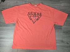Vintage Guess T Shirt Womens X Large XL Pink Me And You Made USA Single Stitch