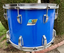 Vintage Late 70s Ludwig 10 x 14" Classic Tom Drum 6ply Maple Blue & Olive Cortex