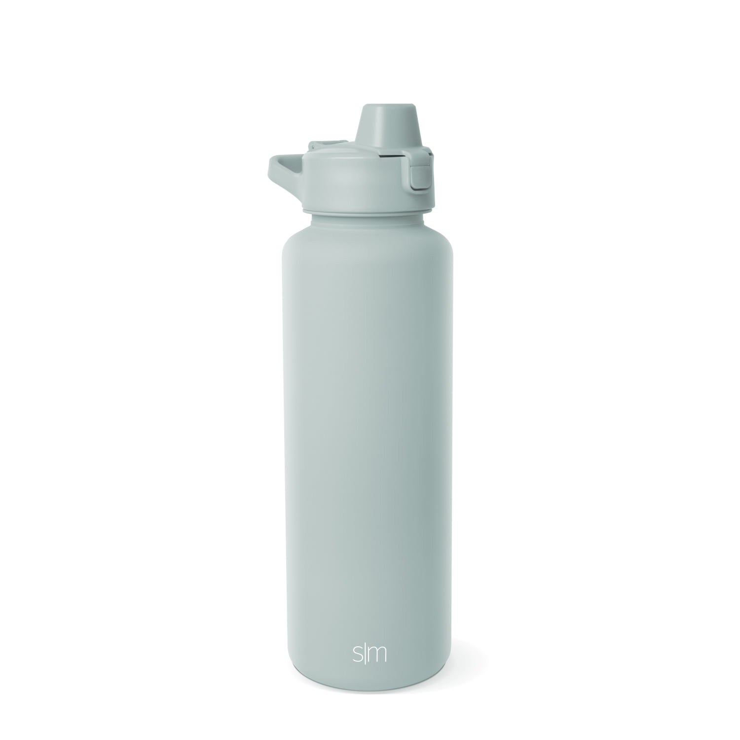 Modern 48 fl oz reusable water bottle with silicone straw ca