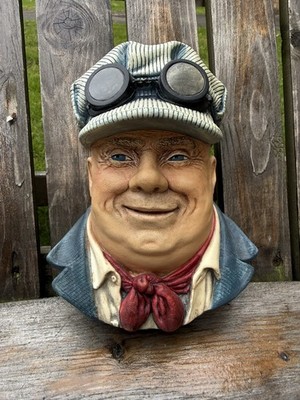 Bossons Ingenieur Dampfeisenbahn Lok Chalkware England 1992 Wandrelief