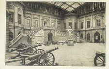 Vintage 1900s Imperial Germany Berlin Zeughaus Courtyard Cannons Postcard Armory
