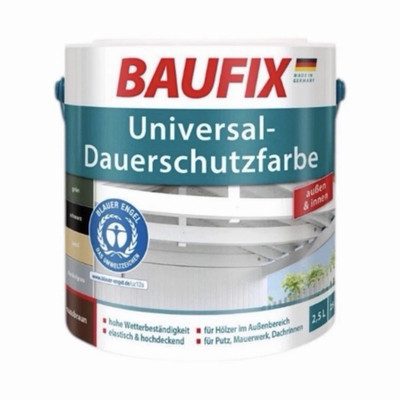 BAUFIX Universal-Dauerschutzfarbe Mittelgrau matt 2,5 L Innen/Außen