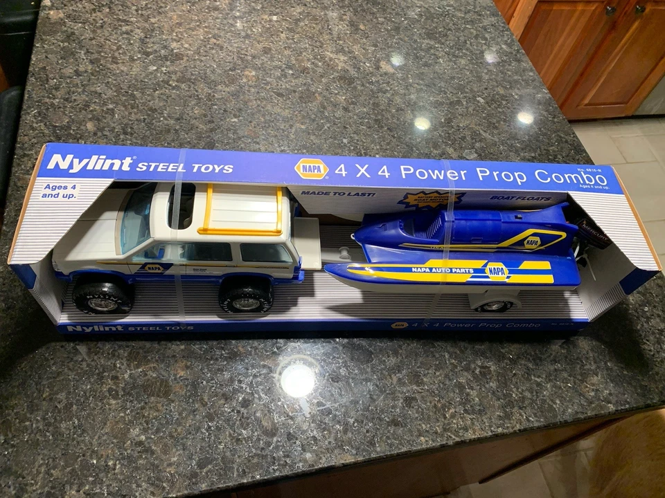 Nylint Steel NAPA 4X4 Power Prop Combo Bronco W/ Boat & Trailer 6816-N NEW - Image 2 of 4