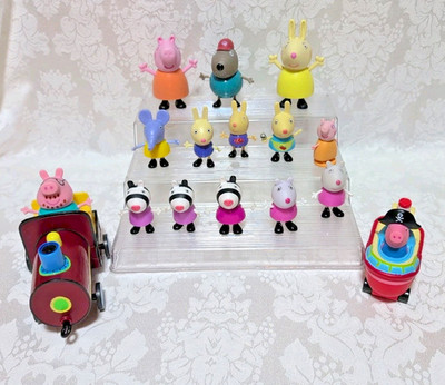 Peppa Pig Red Train W/ 16 Figures Train works