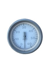 Used Faria White Tachometer Gauge 6000 RPM 3.25