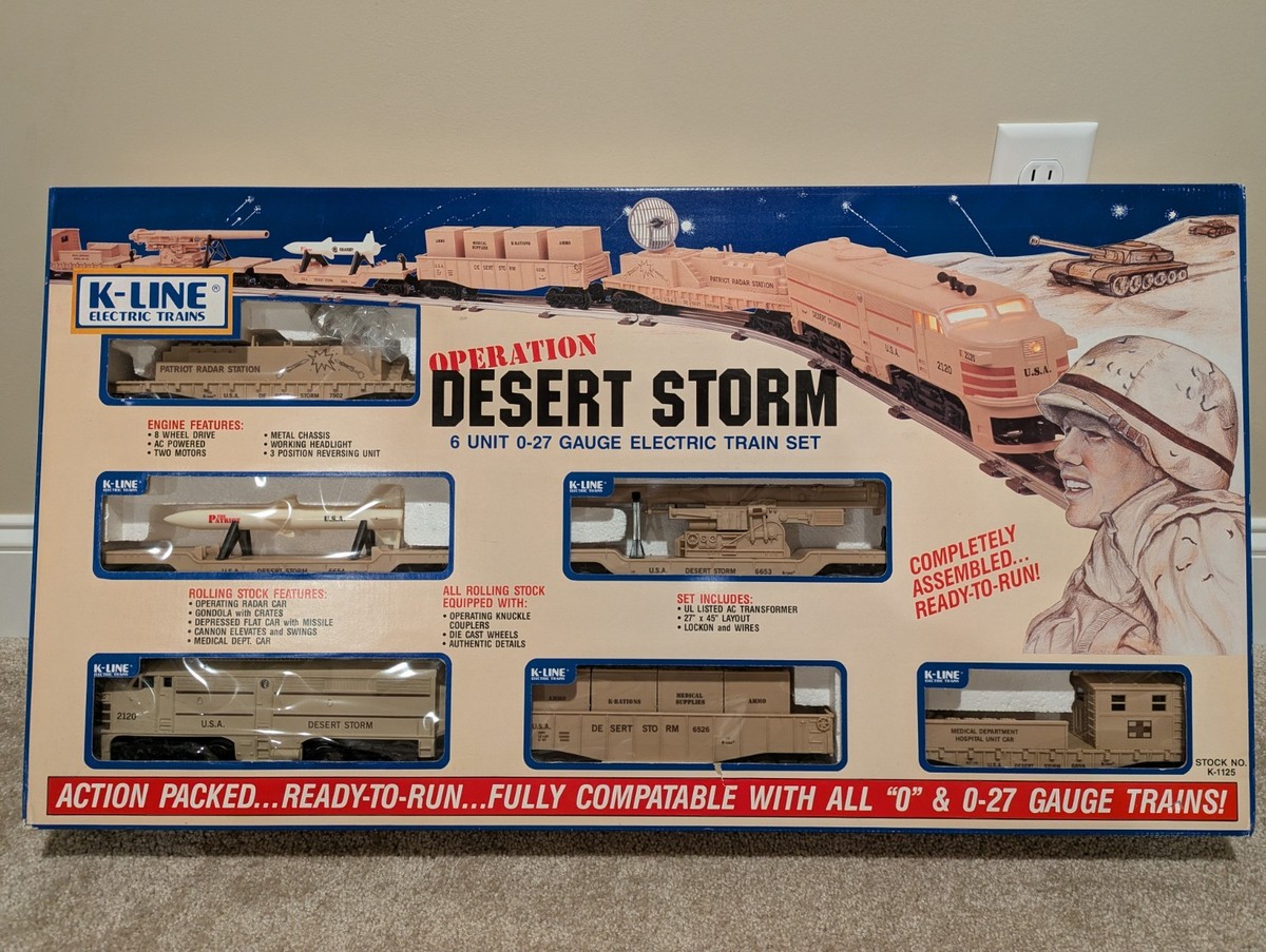 K-Line K-1125 O27 Operation Desert Storm Train Set MINT 1990s for