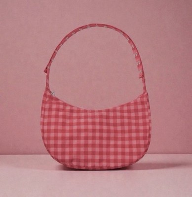 Baggu Molly Goddard Collab Ruby Gingham Medium Crescent Bag Rare