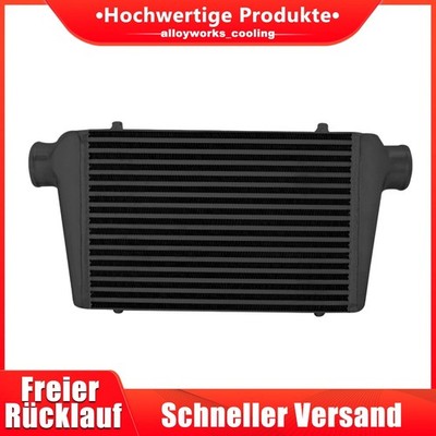 450mmx300mmx76mm Front Mount Ladeluftkühler with 76mm Inlet Outlet Schwarz DE