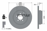 2X Textar Bremsscheibe Bremsscheiben Satz Bremsen Pro Hinten 92224803