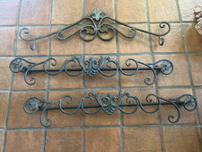 Vintage Wrought iIon Curtain Rods and Valance Frame