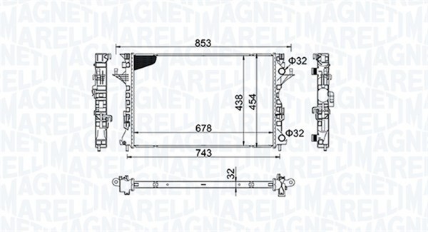 MotorküHler WasserküHler Magneti Marelli 350213152200 FüR Renault Laguna 2 KG0 4-image