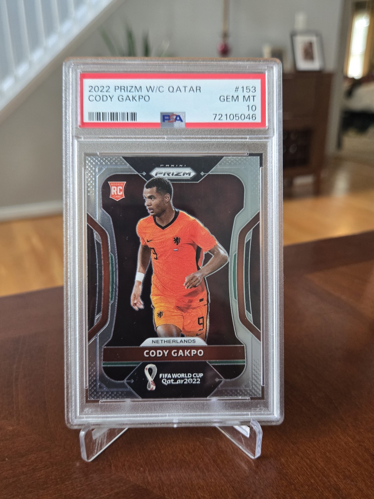 2022 Panini Prizm World Cup Cody Gakpo RC PSA 10 Gem Mint #153 Qatar