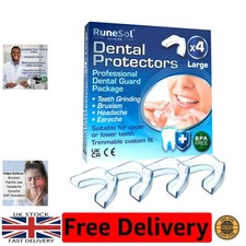 Comfortable Large Gum Shield for Teeth Grinding - 4 Pack Dental Protector