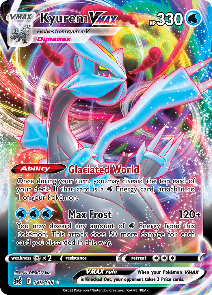 KYUREM VMAX 049/196 VMAX RARE LOST ORIGIN POKEMON NEAR MINT