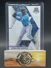 💥2021 Panini Mosaic #49 Starling Marte White Sparkle Prizm - Miami Marlins💥SSP