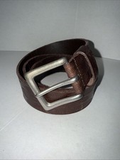 Lucky Brand Brown Aztec Tooled Genuine Leather Belt Size 34 Free Shipping