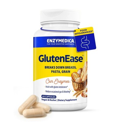 GlutenEase - Digestive Enzyme Supplement for Women & Men, Gluten & Casein Sen...