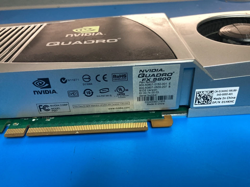 HP NVIDIA Quadro FX 5800 (FZ559AA) 4GB GDDR3 SDRAM PCI Express x16 Graphics... - Image 4 of 4