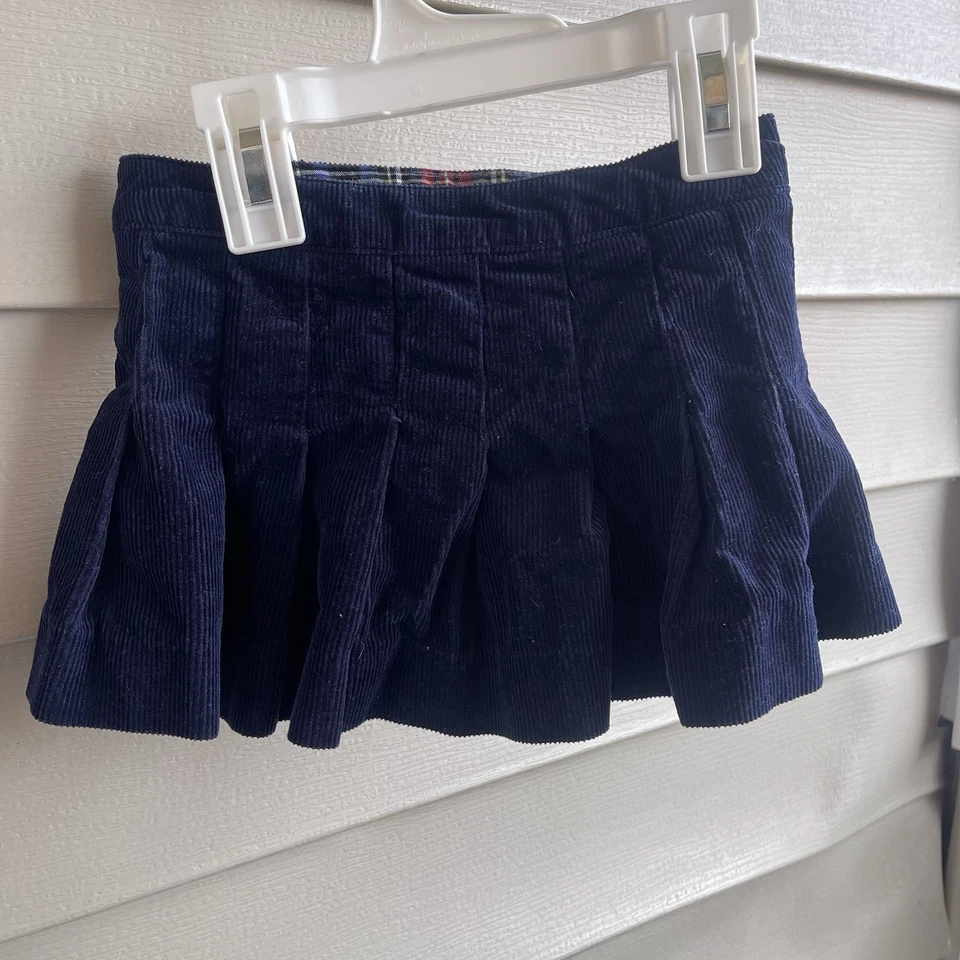 Falda Polo Ralph Lauren Niñas 2T Pana Azul Marino Hebillas Laterales Cintura Elástica Foto 2 de 4