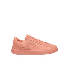 PUMA Suede Classic Mono Gold Lace Up Youth Girls Pink Sneakers Casual Shoes 381