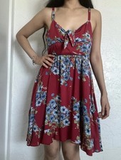 SUMMER SALE Bar III Floral Pink Dress Small Stretch