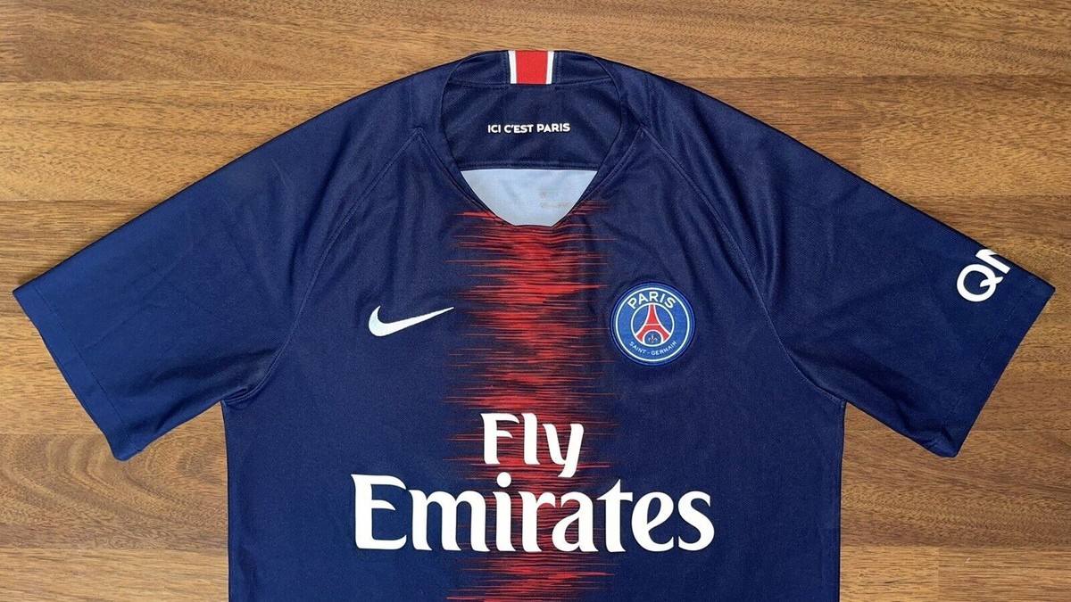 PSG NIKE 2018/2019 FOOTBALL SOCCER HOME JERSEY SIZE “M” 894432-411