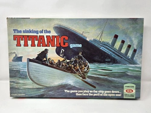 Vintage The Sinking Of The Titanic Game 1976 Ideal New With Sealed Game Pieces